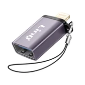 LINQ LinQ, OTG USB ženski na Lightning moški adapter z vponko, Siva, (5000220115)