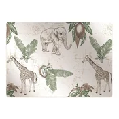 Decormat Podloga za zaščito tal Žirafe in sloni 140x100 cm 15 cm