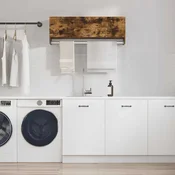 VIDAXL Garderobna omara dimljeni hrast 100x32,5x35 cm konstruiran les