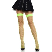 Leg Avenue Fence Net Thigh Highs 9014 Neon Green
