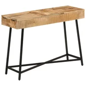 Vidaxl vidaXL Toaletna mizica 105x35x75 cm surov mangov les in železo
