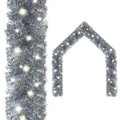 Vidaxl Božična girlanda z LED lučkami 10 m srebrna