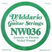 DADDARIO STRUNA DADDARIO ZA E-KITARO NW036