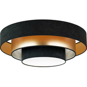 Duolla - LED plafonsko svetlo LUNETA LED/26W/230V prec. 60 cm 4000K crna/zlatna