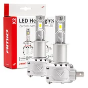 slomart Avtomobilske LED žarnice AMiO X2 H3, 6500K, Canbus