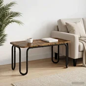 vidaXL Klubska miza Dimljen hrast 79,5 x 40 x 36 cm Inženirski les