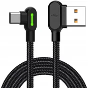 Mcdodo MCDODO 90° KOTNI USB-C KABEL ZA HITRO POLNJENJE, DVOJNI USB TIPA C Z LED PRIKLJUČKOM, 2 M