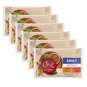 PURINA ONE MINI Dog Adult piščanec in govedina v soku 6 x (4 x 85g)