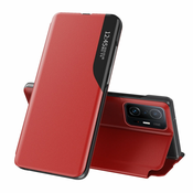 Etui/ovitek s prednjim okencem za Xiaomi 11T (Pro) |  Rdeč