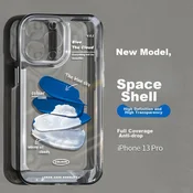 Yingkaida Maska za mobilni telefon iPhone 13 Pro, Providno-plava