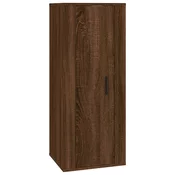 MAISON CHIC Stenska TV omarica - TV stojalo - Televizijska omarica rjav hrast 40x34,5x100 cm, (21699708)