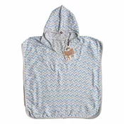 XKKO Pončo BMB Scandinavian Chevron Bamboo, baby blue, vel 1