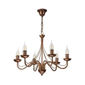 Luster na lancu ANTON 6xE14/60W/230V bronzan