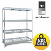 Metalna žicana polica RIVET 180x120x45 4x300 kg
