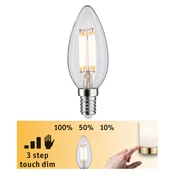 Paulmann LED sveča E14 5W žarilna nitka 3-stopenjska zatemnitev