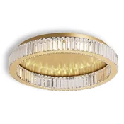 Toolight Stropna svetilka 59 cm brušena zlata glamurozna kristalna stropna svetilka APP1724