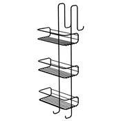 CHROM LINE stenska viseča polica za prho, 240x680x220mm, črna mat - Črna - 240x680x220 mm - Gedy - CHROM LINE - 24 - Jeklo - Polica: večnivojska;Polica: stenska - Žica - 240 - 680 - 220 - 14