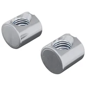 Vidaxl Vijaki v obliki sodčka 2 szt. srebrna M6 x 12 mm Kovina