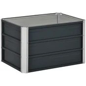 Homestar Dvignjena vrtna greda 66x47x40 cm siva kovina, (5000228450)