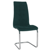 eoshop Jedilni stol, Smaragdni žamet tkanina/krom, SOLOMA NOVO