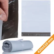 Rosfix Rosfix Foliopaki 420 x 520 mm – Bele Samolepilne Folijske Vrečke LDPE | 100 Kos, 50 µm, Vodoodporne, (22006121)