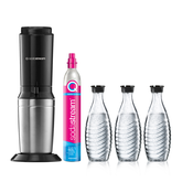 Sodastream CRYSTAL 3.0 Aparat za vode, s gaziranje paket 3 steklenicami, črna 1016413490