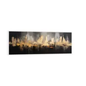 Canvas Slika na platnu Abstraktna Metropola, 75x25cm, Sa ramom, Beli