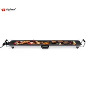 Alpina Teppanyaki električna žar plošča, 87x23 cm, nastavljiva temperatura, 1800 W, črn