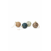 Komplet božičnih kroglic ferm LIVING Marble Baubles M 4-pack