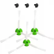 OEM Set Stranske Ščetke za iRobot Roomba I3–J9, Combo – TPR + Najlon, Beli-Zeleni | Nadomestni Del