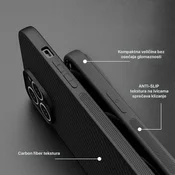 Maska Carbon fiber za iPhone 15 Pro crna