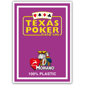 Plastične poker karte Texas Poker - ljubičasta leđa