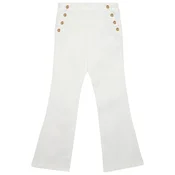 Guess Hlače iz tkanine J6RB09 WF7H0 Bela Bootcut Fit