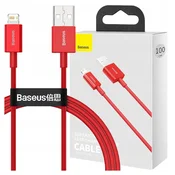 shumee Vrhunski kabel za iPhone USB - Lightning 2.4A 1m rdeč