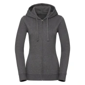 Womens Authentic Melange Zipped Hooded Sweat Russell
