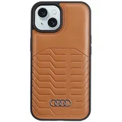 Audi Etui Audi iz sintetičnega usnja z MagSafe za iPhone 15/14/13 - rjavo