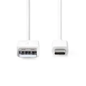 Nedis Kabel USB-C na USB-A, 0,5 m, 15 W, 480 Mbps, bel