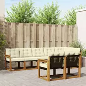 Set vanjskih sofa s jastukom 8 pcs Prirodna i krem