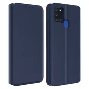AVIZAR Ovitek Folio za Samsung A21s, držalo za kartice in video, magnetni zavihek - polnocno modra, (20626036)