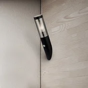 Searchlight Zunanja stenska svetilka Batton, višina 40 cm, črna/dimno siva, senzor - Sodobni - črna, dimno siva - Aluminij