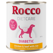 Rocco Diet Care Diabetic piščanec in govedina z rižem 800g 24 x 800 g