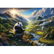 Art puzzle - Puzzle Pandin mirni zatočišče - 500 kosov