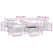 Set vanjskih sofa 7 pcs Prirodna i bež