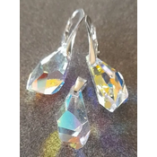 Komplet s kristalima Swarovski u srebru 925 – Polygon 19mm Crystal AB + KUTIJA