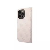 Maska na preklop Guess PC/ TPU 4G Metal Camera Outline Book za iPhone 14 Pro Pink.