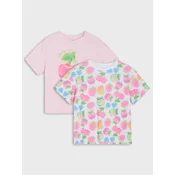 Sinsay - Pamucne majice sa vocnim printom 2 pack - šareno