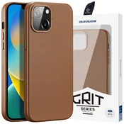 Ovitek Dux Ducis Grit usnjen za iPhone 14 Plus (MagSafe), rjav