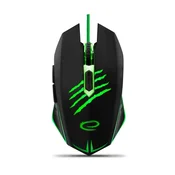 USB igralna miška z LED osvetlitvijo 6D CLAW, zelena 72697