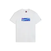 Tommy Jeans Majica mornarska / živo rdeča / bela