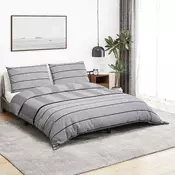 vidaXL vidaXL Posteljnina siva 140x200 cm bombaž, (21050743)